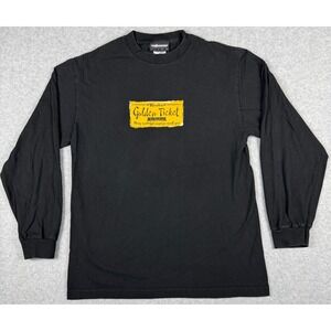 The Hundreds x Roald Dahl Shirt Mens Medium Black Willy Wonka Golden‎ Ticket M
